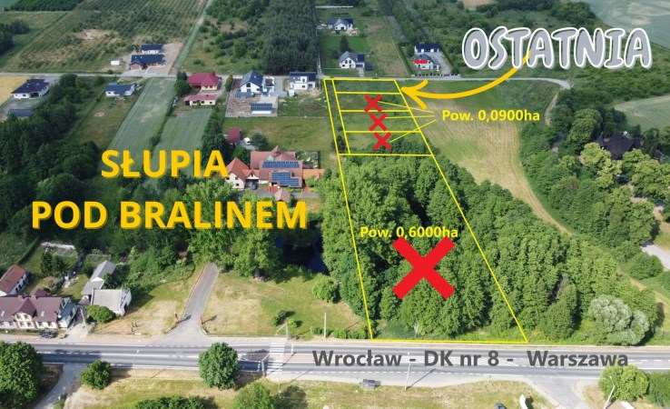 działka na sprzedaż - Perzów, Słupia pod Bralinem