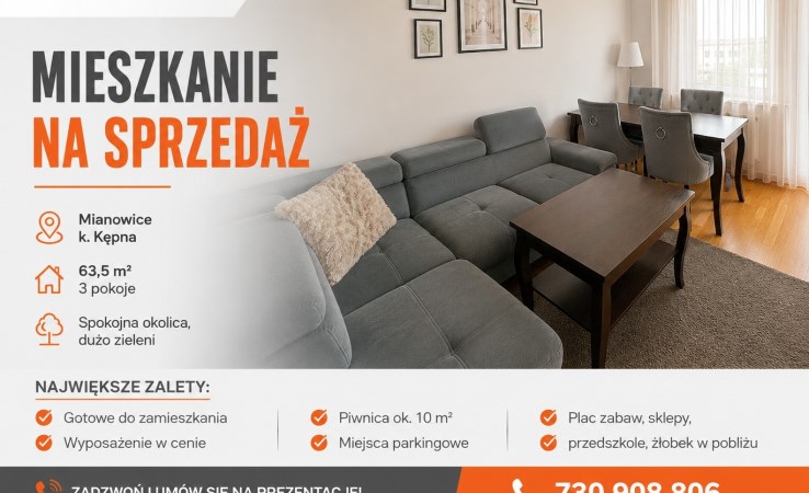 mieszkanie na sprzedaż - Kępno (gw), Krążkowy, Mianowice