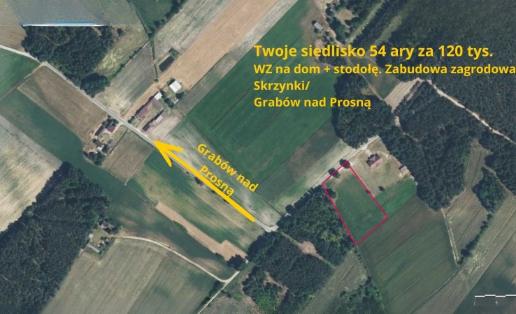 działka na sprzedaż - Grabów nad Prosną (gw), Skrzynki